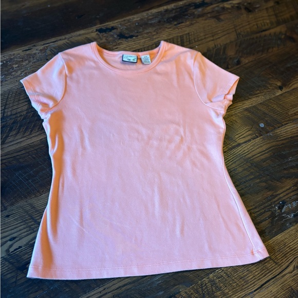 Caribbean Joe Tops - Ladies Caribbean Joe Coral/Melon Tshirt - medium